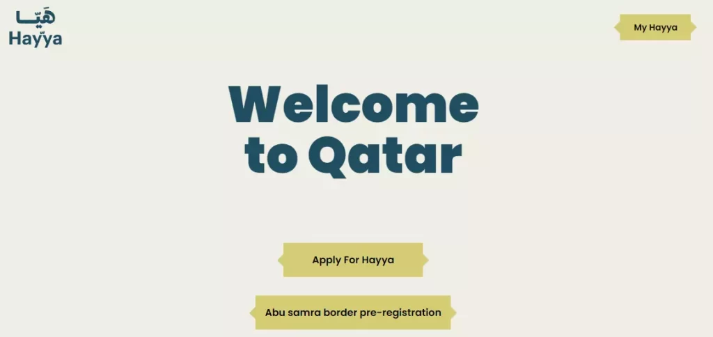 Qatar Hayya website